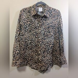 NWOT GAP Leopard Print "The Easy Shirt" - XS